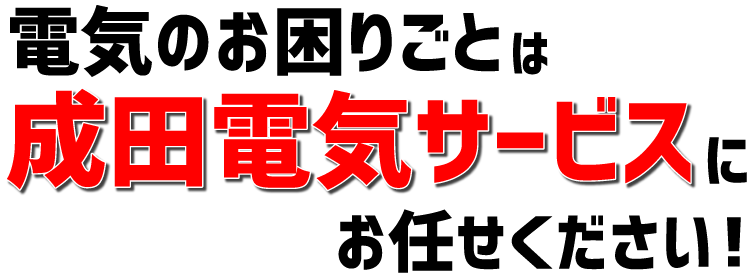 電気のお困りごとは成田電気サービスにお任せください